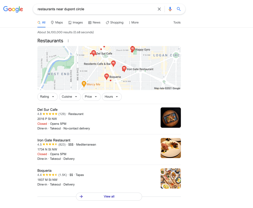 Restaurants Near Me