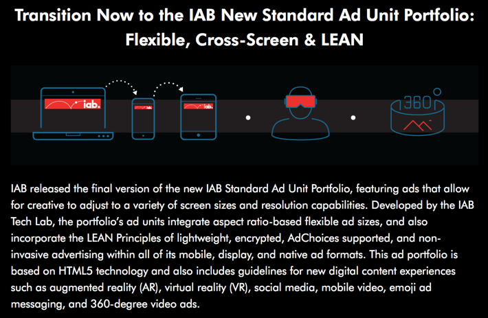 IAB Standard Ad Unit Portfolio