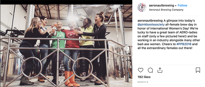 Aeronaut Brewing Company on Women's Day