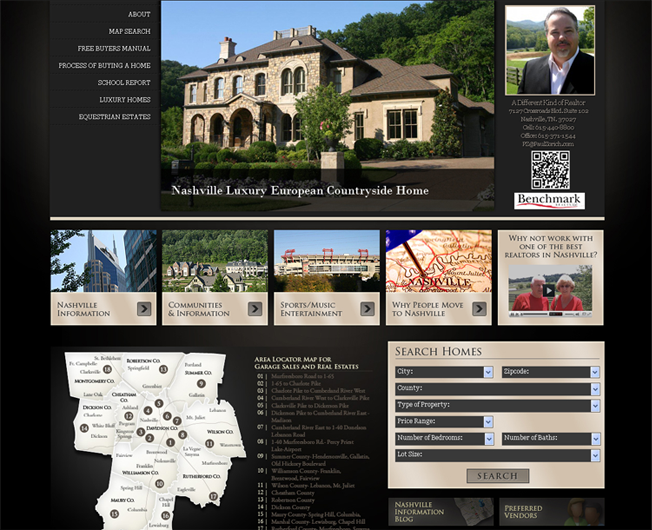 real estate agent's QR code on local real estate company's website