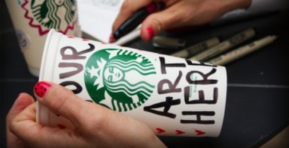 starbucks white cup drawing contest 