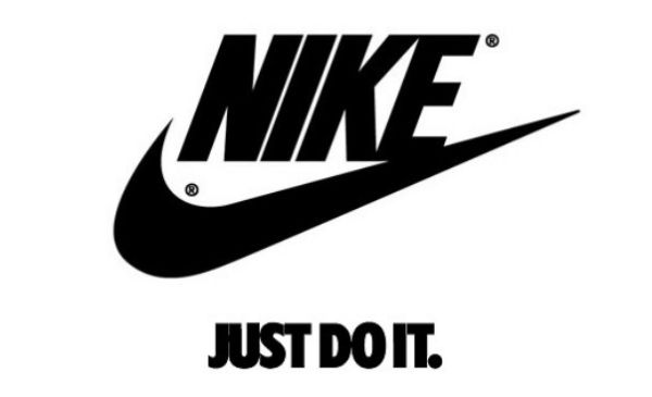 Nike's most recognizable brand assets — swoosh and tagline — relate back to the company's mission and values.