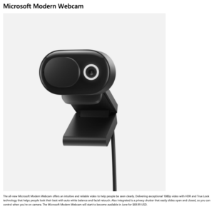 microsoft web cam technical marketing example