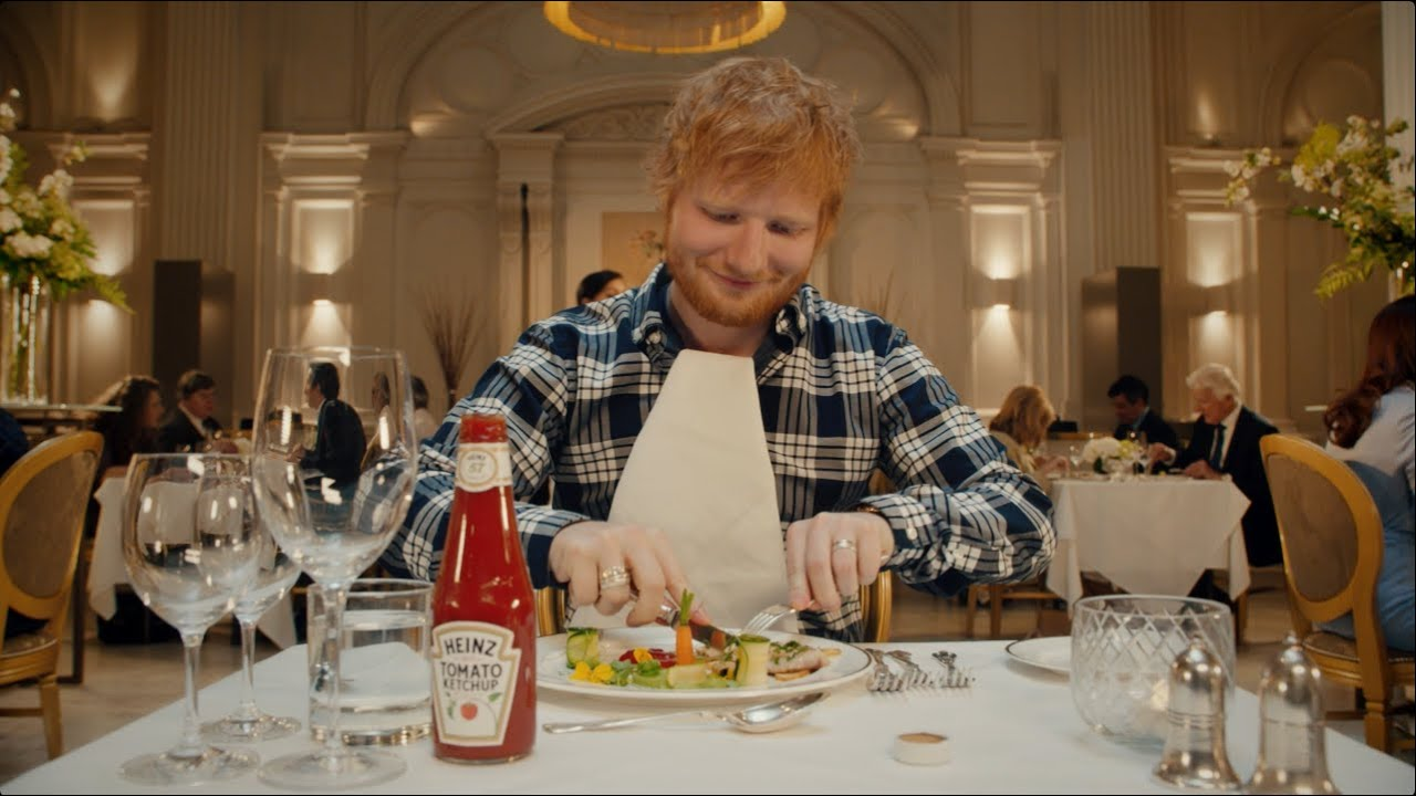 Heinz partnered with Ed Sheeran to pitch their condiment products outside the US.