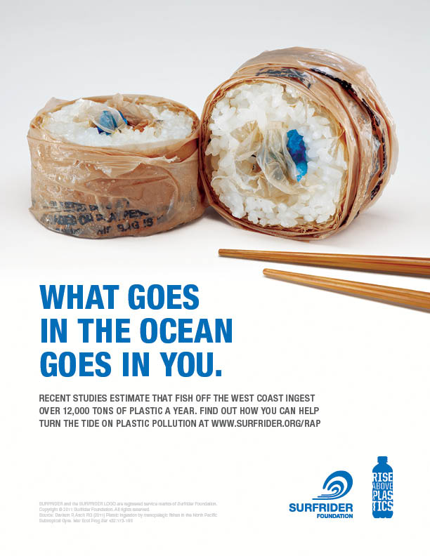 The Surfrider Foundation used data and clever imagery to illustrate the severity of plastic pollution in world's oceans.