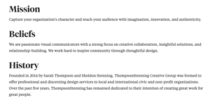 ThompsonStenning mission statement