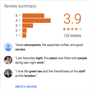 getting customer reviews improves your Google local listing page