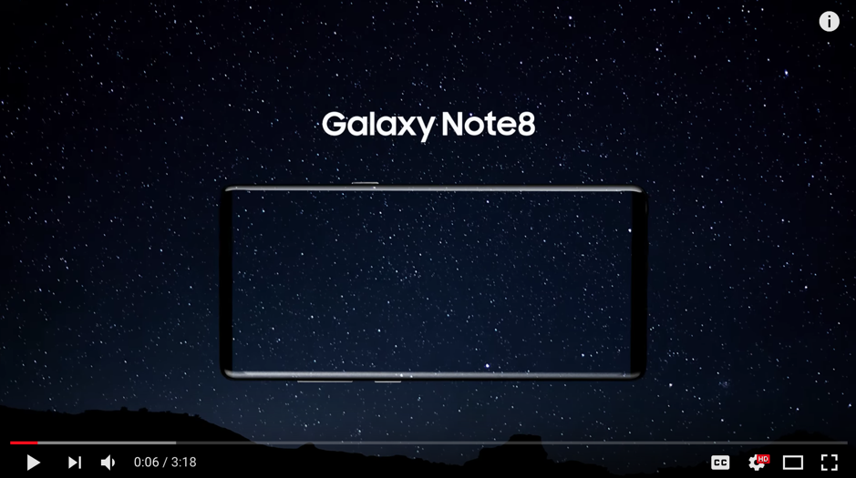 "Samsung Galaxy Note8: Official Introduction"